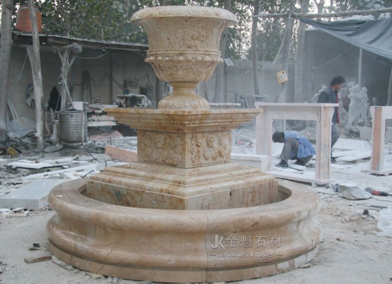 Подгонянная скульптура мрамора фонтана моделирования уличного украшения сада естественная мраморная