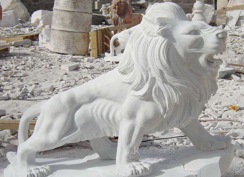 Настраиваемые белые скульптуры животных мраморные украшения
